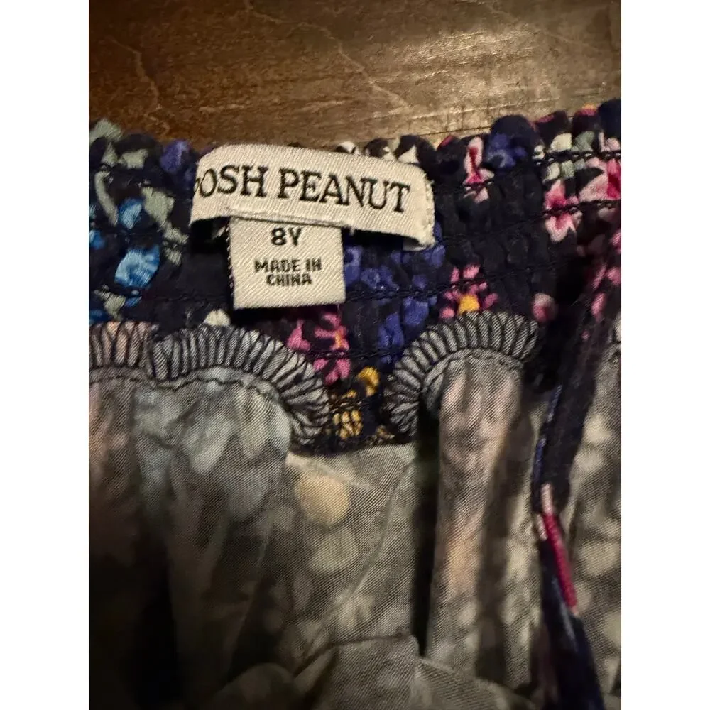 Posh Peanut girls romper size 8 floral set of 2